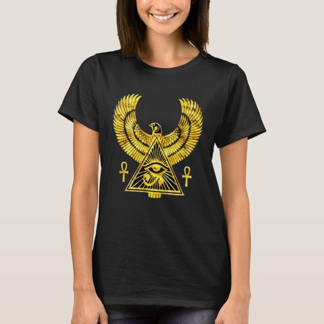 T-shirt Eye of Horus Egyptian Symbol The pyramid eye of Ho (Devant)