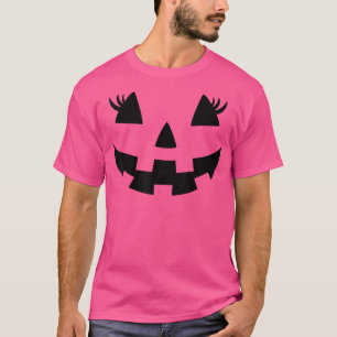 T-shirt Eyelashes Jack-o'-lantern Face Citrouille Hallowen