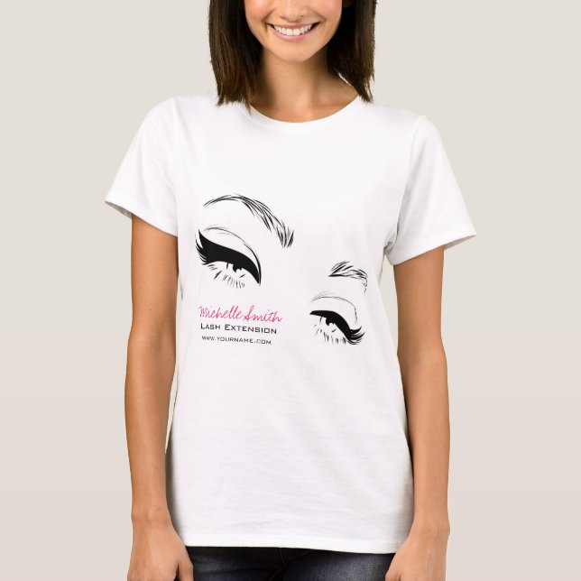 T-shirt Eyelashes sourcils sourds Maquillage permanent Art (Devant)