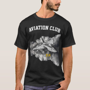 T-shirt F14 Tomcat Aviation Club pilote noir