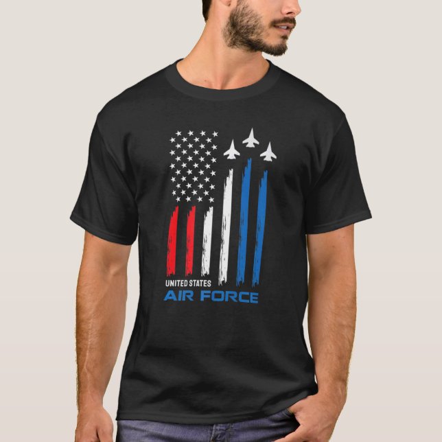 T-shirt F15 Aigle Fighter Jet Usa Drapeau Avion F 15 4e O (Devant)