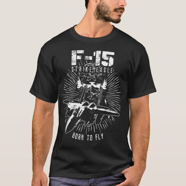 T-shirt F15 Pilote d'avion de chasse à réaction de l'USAF (Devant)