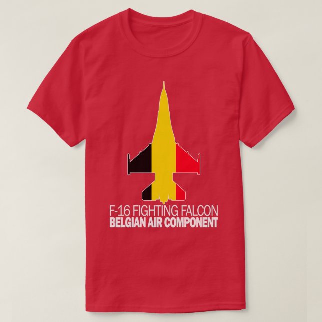 T-shirt F16 Falcon de combat Composant aérien belgeTShirt  (Design devant)