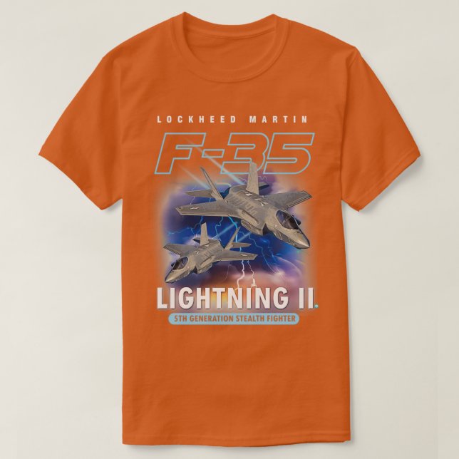T-shirt F35 Lightning II - Cadeau pilote  (Design devant)
