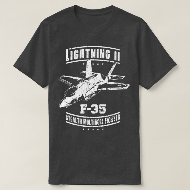 T-shirt F35 Lightning II USAF Stealth Multirole Fighter Je (Design devant)