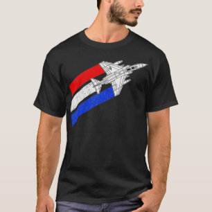 T-shirt F4 Phantom Avion Vintage USA Contrails rouge blanc