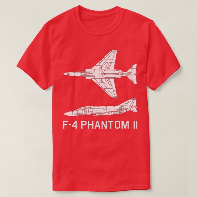 T-shirt F4 Phantom II Jet Fighter Bomber Plane (Design devant)