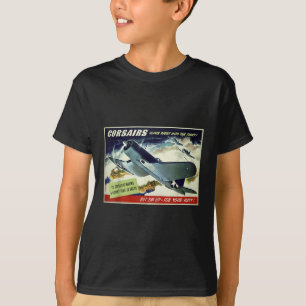 T-shirt F4u Corsair Us Warplane War Propagande 2ème guerre