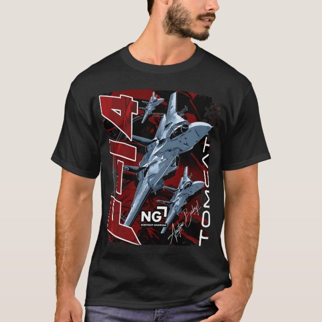 T-shirt F-14 Tomcat Fighterjet (Devant)