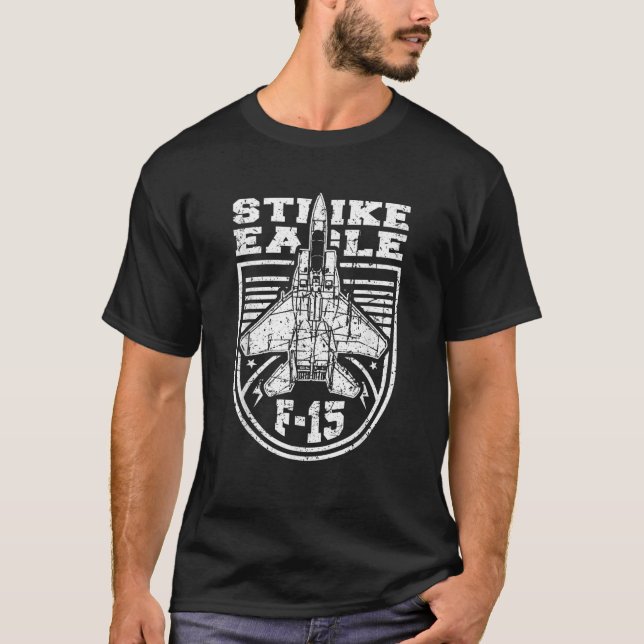 T-shirt F 15 Aigle USAF Strike Jet Fighter (Devant)