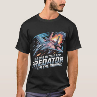 T-shirt F-15 Eagle Jet : Prédateur au sol, Aigle dans les