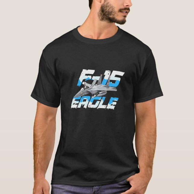 T-shirt F 15 Vétérans pilotes d'aigle frappés (Devant)