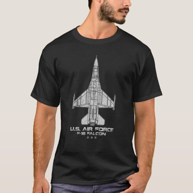 T-shirt F 16 Falcon de combat Avion à réaction militaire p (Devant)