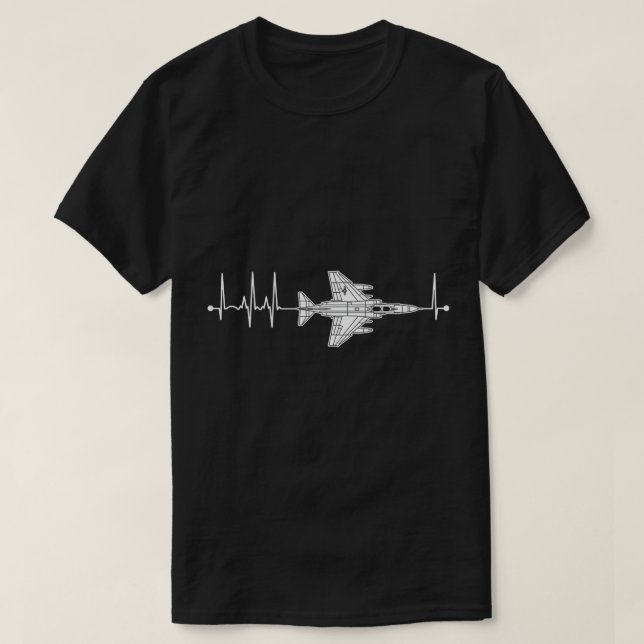 T-shirt F-4 Schéma fantôme Pulse EKG Pilote F4 (Design devant)