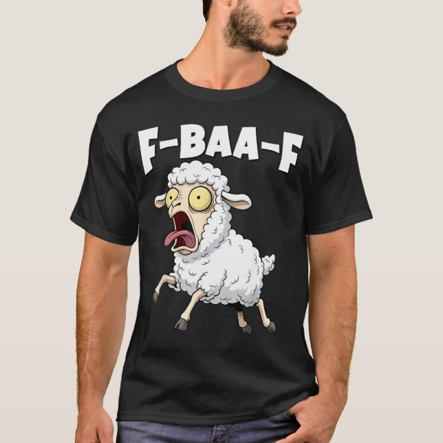 T-shirt F-baa-f Meme – Funny Screaming Meme Graphic  (Devant)