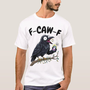 T-shirt F-CAW-F Corbeau effrayé - Drôle Corbeau d'Hallowee