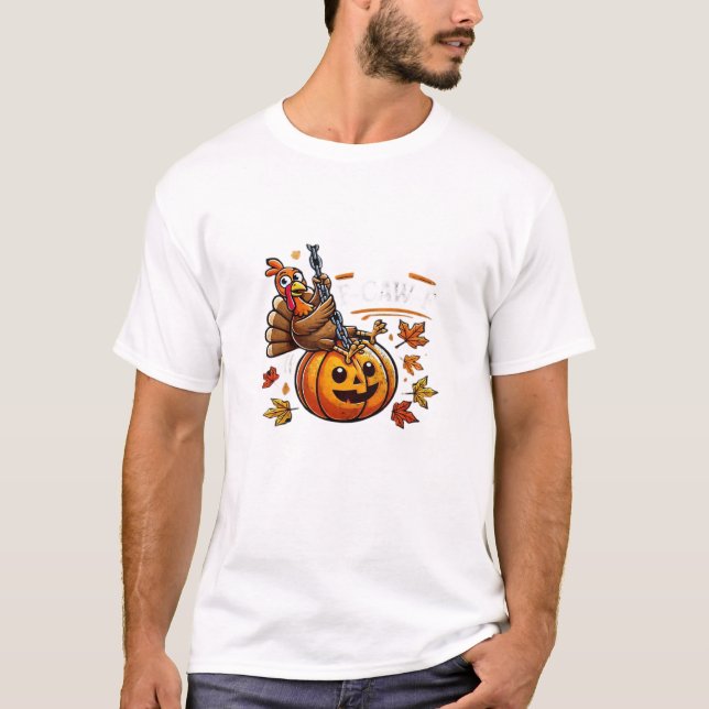 T-shirt F-Caw-F Funny For Men Women Thanksgiving-Christmas (Devant)