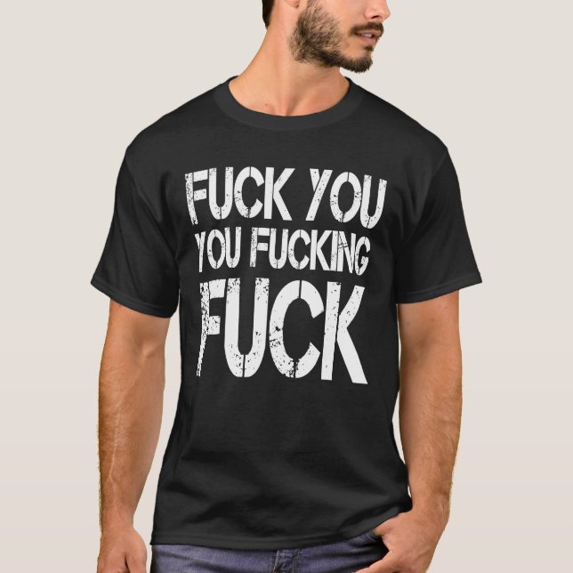T-shirt F ck You F ck F ck Sac sarcastique (Devant)