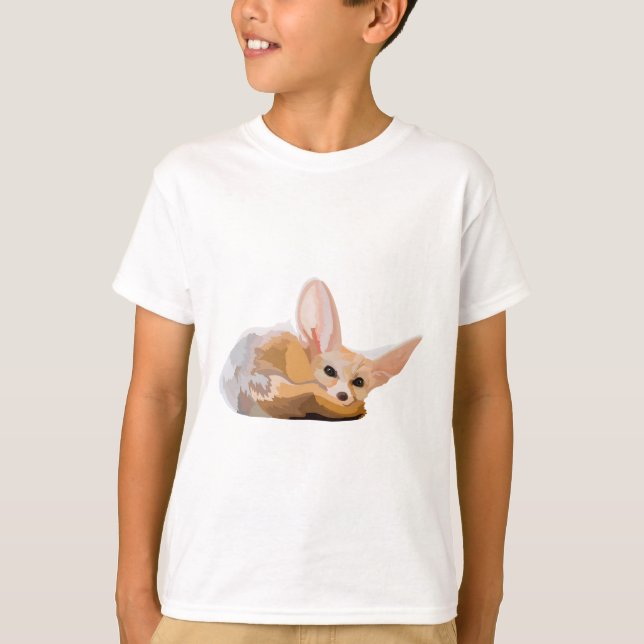 T-shirt F est pour Fennec Fox (Devant)