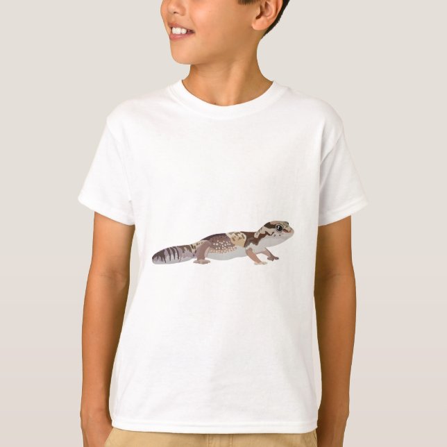 T-shirt F est pour Gecko à la queue gras (Devant)