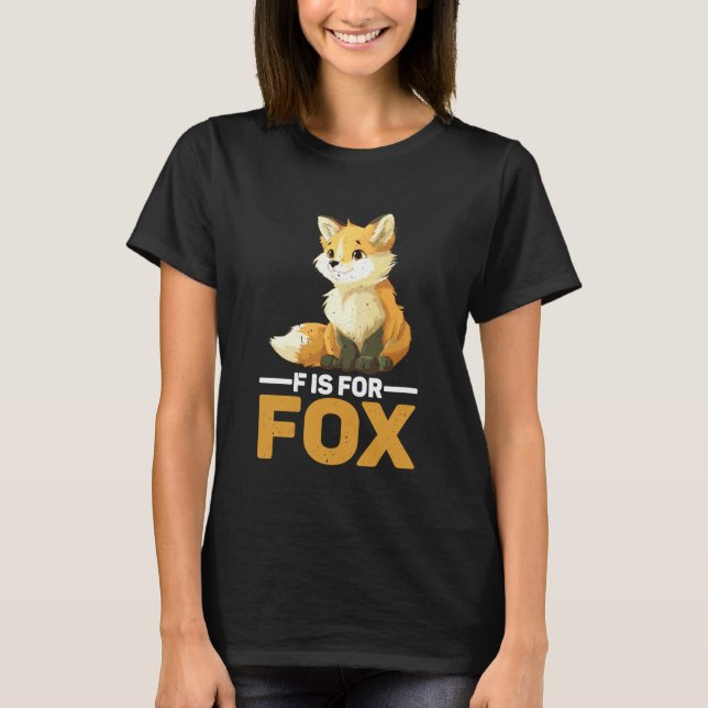 T-shirt F est pour la lecture à l'école primaire Fox Eleme (Devant)
