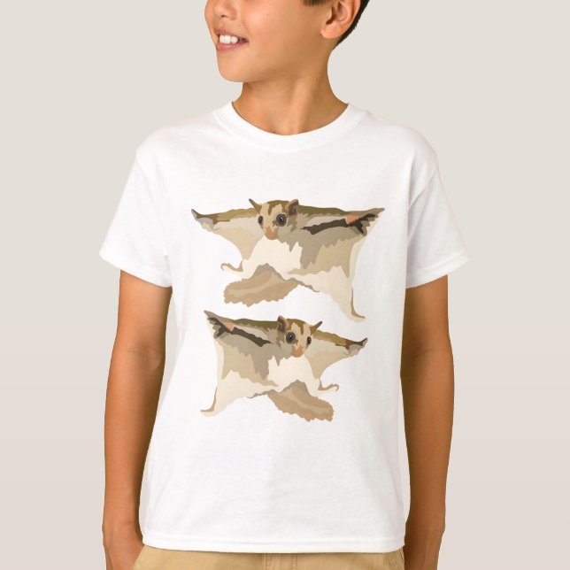 T-shirt F est pour l'écureuil volant (Devant)