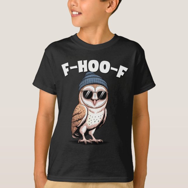 T-shirt F-hoo-f Funny Bird Meme Graphic  (Devant)