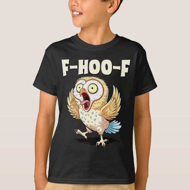 T-shirt F-hoo-f Owl Meme – Funny Screaming Owl Bird Meme G (Devant)