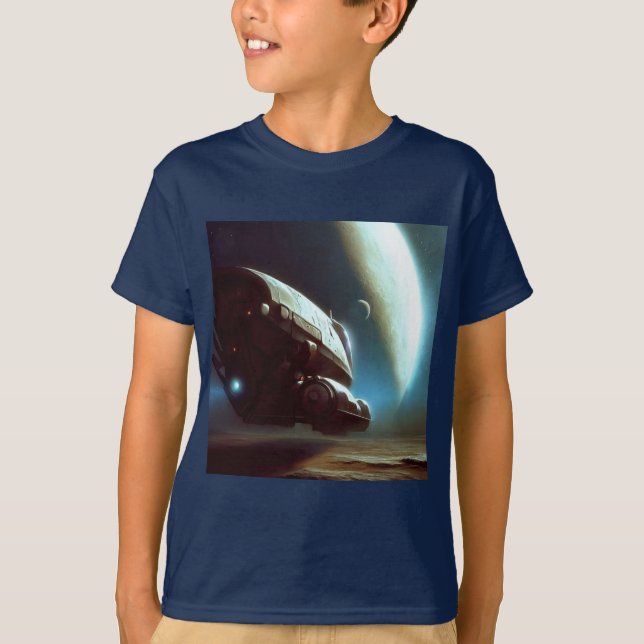 T-shirt F. vaisseau spatial orbitant 1 (Devant)
