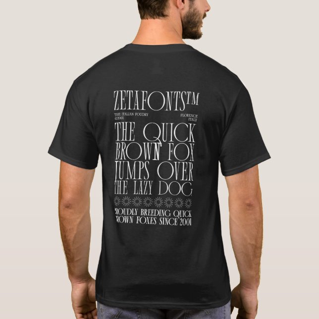 T-Shirt (F) - Zetafonts Pangram (Dos)