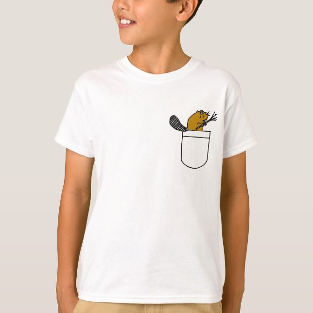T-shirt FA- Castor dans la chemise de poche (Devant)