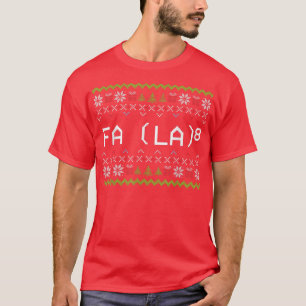 T-shirt Fa La 8 Funny Christmas Santa Math Teacher Xmas