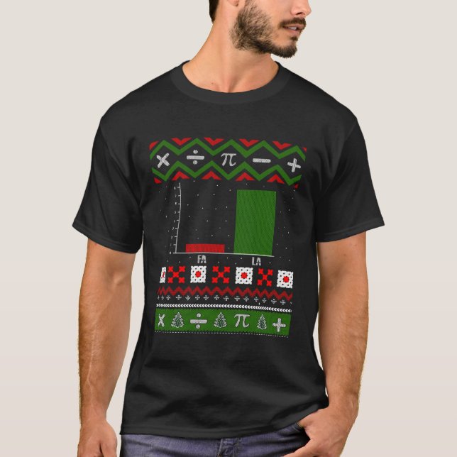 T-shirt Fa La Graph Enseignant Math Chauffant En Mathémati (Devant)