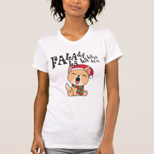 T-shirt Fa La La La La Christmas Chant Chien Chemise