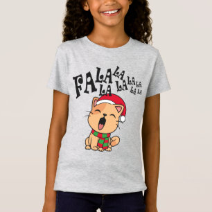 T-Shirt Fa La La La La Christmas Chat chantant Jersey Shir