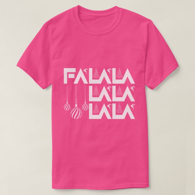 T-shirt Fa La La La La" Graphisme de Noël Moderne (Design devant)