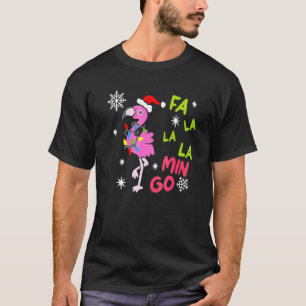T-shirt Fa La La La Mingo Flamingo Pour Noël Xmas Paja