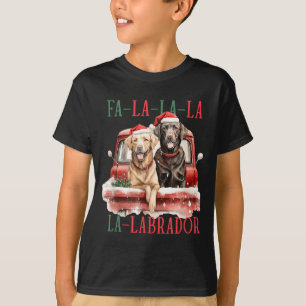 T-shirt Fa La La Labrador Noël drôle