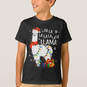 T-shirt Fa La La Lama Noël Drôle Amateur de Lama Noël P