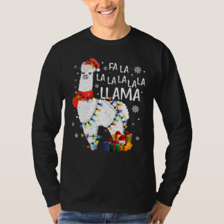 T-shirt Fa La La Llama Noël drôle