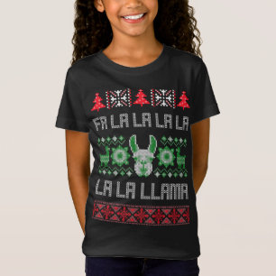 T-Shirt Fa La La Llama Vilain Chant de Noël Llama