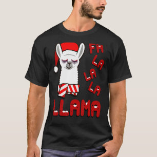 T-shirt Fa La Llama Chemise, Funny Llama Pajama de Noël