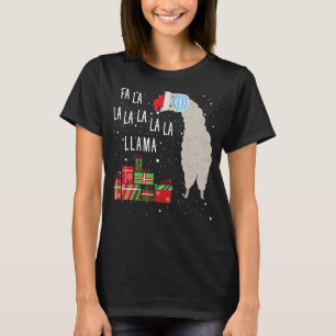 T-shirt Fa La Llama Chemise - Masque Visage Llama Christma