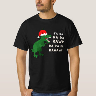 T-shirt Fa Ra Ra Rawr, T-Rex Chemise de Noël