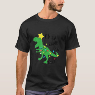 T-shirt Fa Ra Rawr Père Noël Rex Dinosaur Noël Dino Xm