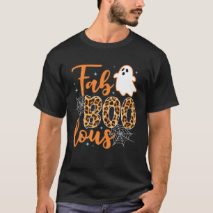 T-shirt Fab Boo Lous Leopard Cute Boo Ghost Funny Hallowee