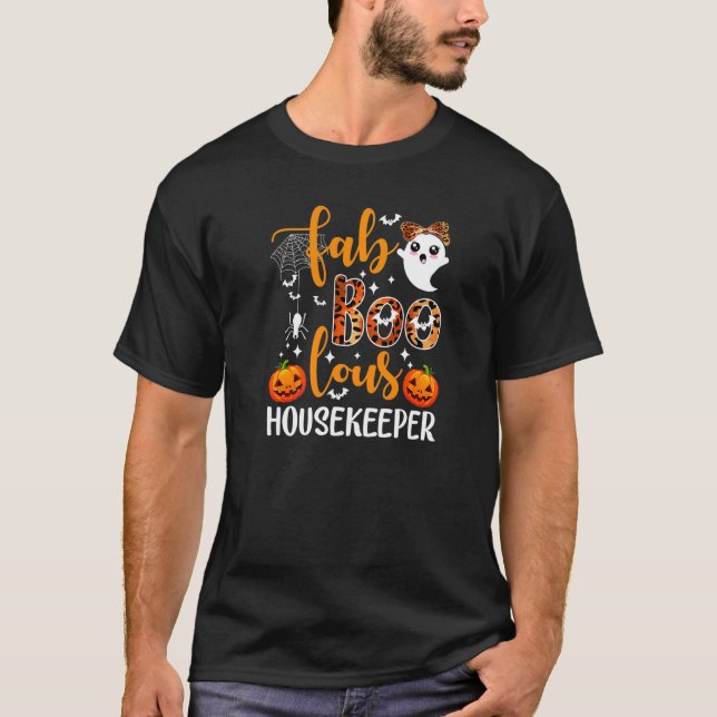 T-shirt Fabole Ménagère Ménagère Vie Halloween (Devant)