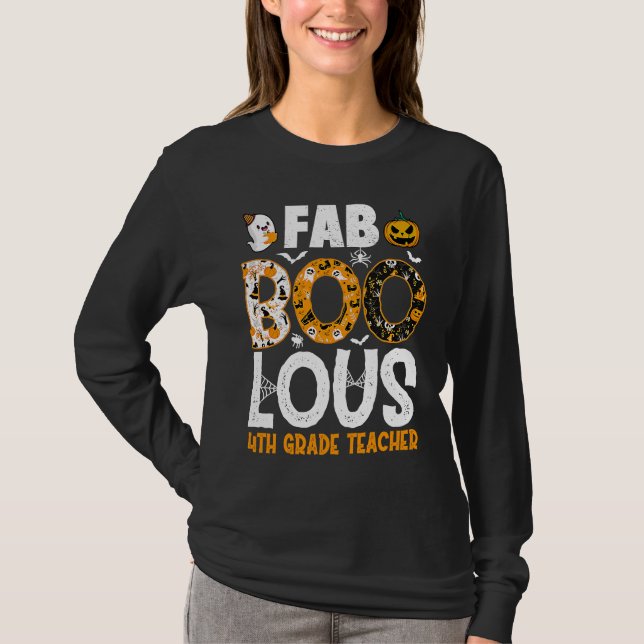 T-shirt Faboolous 4th Grade Teacher Spooky Teacher Hallowe (Devant)