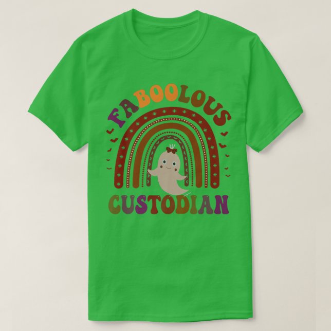 T-shirt FaBOOlous CUSTODIAN Costume C'Est Ma Vibe Éffrayan (Design devant)