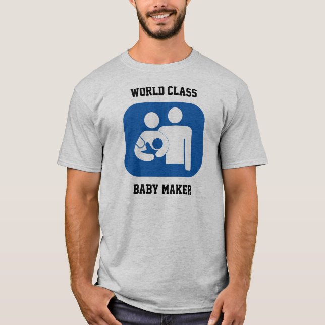 T-shirt Fabricant de bébé de classe du monde (Devant)